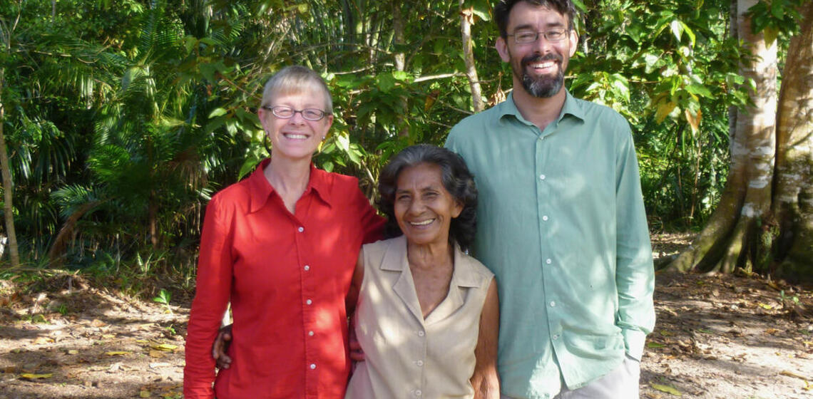 With Chris Beier (left) and Iquito speaker Ema Llona Yareja (middle)