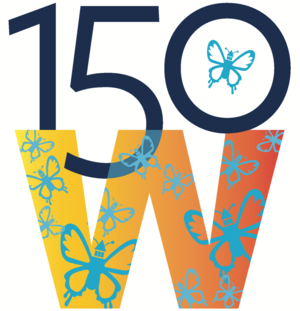 Graphic associated with the "150 years of women at Berkeley" project