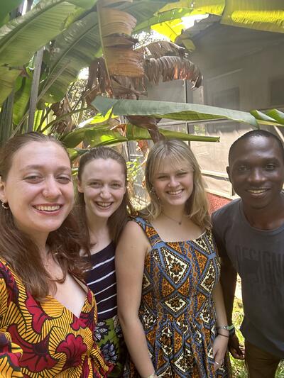 Katherine Russell, Rebecca Jarvis, Lindsay Hatch, and Kouadio Timothée Kouame in Côte d'Ivoire