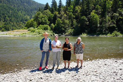 Andrew, Caroline, Victoria, and Victoria's mother Noreen Jones Andrew, Caroline, Victoria, and Victoria's mother Noreen Jones